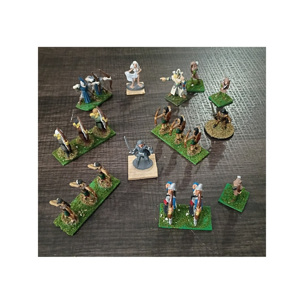 Fantasy Miniature Lot Hand Painted D&D Wargaming Figures Archers Warriors 20pc